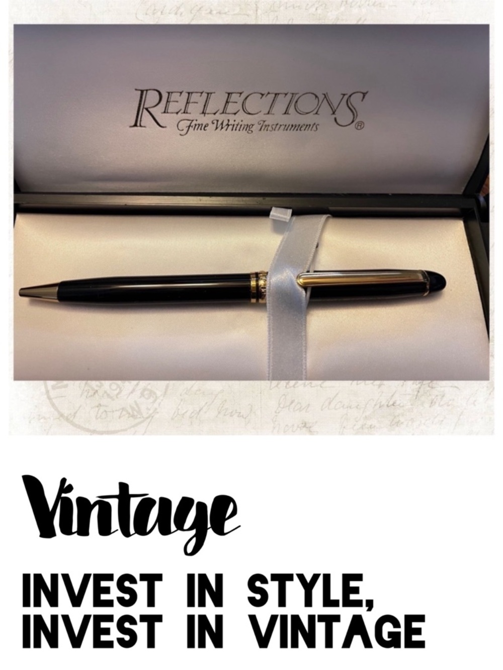 Reflection's Fine Writing Premier Instrument Ball Point Pen ENGRAVED VINTAGE - Picture 5 of 11